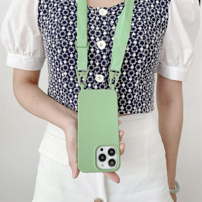 Elastic Silicone Protective Case with Wide Neck Lanyard, For iPhone 13, For iPhone 13 Pro, For iPhone 13 Pro Max, For iPhone 12 / 12 Pro, For iPhone 11, For iPhone 11 Pro, For iPhone 13 mini, For iPhone 12 Pro Max