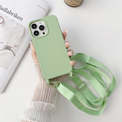 Elastic Silicone Protective Case with Wide Neck Lanyard, For iPhone 13, For iPhone 13 Pro, For iPhone 13 Pro Max, For iPhone 12 / 12 Pro, For iPhone 11, For iPhone 11 Pro, For iPhone 13 mini, For iPhone 12 Pro Max