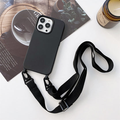 Elastic Silicone Protective Case with Wide Neck Lanyard, For iPhone 13, For iPhone 13 Pro, For iPhone 13 Pro Max, For iPhone 12 / 12 Pro, For iPhone 11, For iPhone 11 Pro, For iPhone 13 mini, For iPhone 12 Pro Max