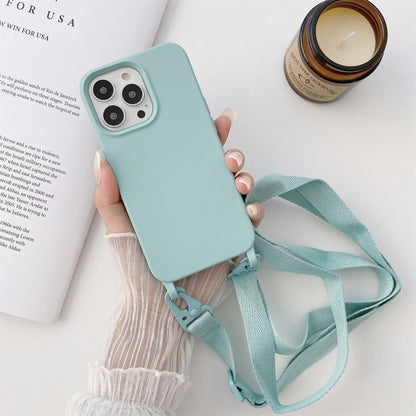 Elastic Silicone Protective Case with Wide Neck Lanyard, For iPhone 13, For iPhone 13 Pro, For iPhone 13 Pro Max, For iPhone 12 / 12 Pro, For iPhone 11, For iPhone 11 Pro, For iPhone 13 mini, For iPhone 12 Pro Max
