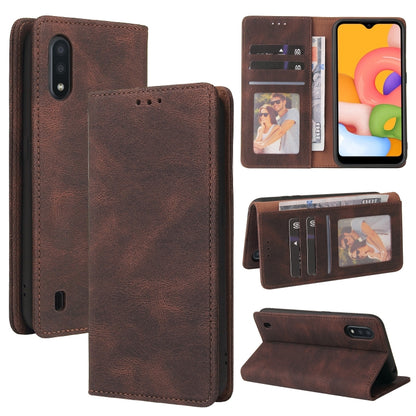 Simple Suction Closure Horizontal Flip Leather Case with Holder & Card Slot & Wallet, For Samsung Galaxy A01 EU Version, For Samsung Galaxy A02, For Samsung Galaxy A02s, For Samsung Galaxy A11 EU Version, For Samsung Galaxy A11 US Version              ...