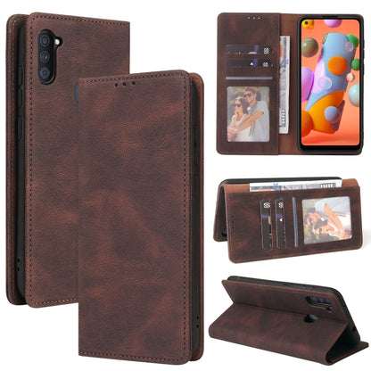 Simple Suction Closure Horizontal Flip Leather Case with Holder & Card Slot & Wallet, For Samsung Galaxy A01 EU Version, For Samsung Galaxy A02, For Samsung Galaxy A02s, For Samsung Galaxy A11 EU Version, For Samsung Galaxy A11 US Version              ...