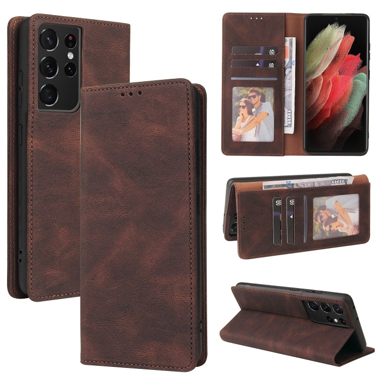 Simple Suction Closure Horizontal Flip Leather Case with Holder & Card Slot & Wallet, For Samsung Galaxy Note10, For Samsung Galaxy Note20 Ultra, For Samsung Galaxy S20 Ultra, For Samsung Galaxy S21 5G, For Samsung Galaxy S21 FE 5G                     ...