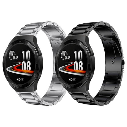 22mm Universal Titanium Alloy Three Plants Flat Buckle Replacement Watchband, For Xiaomi Haylou RS3 / Suunto 9 Peak