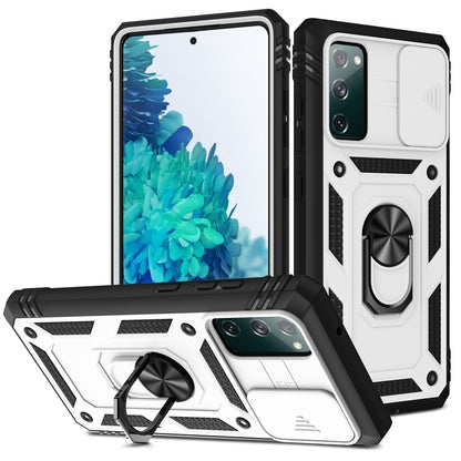 Sliding Camera Cover Design TPU + PC Protective Case with 360 Degree Rotating Holder & Card Slot, For Samsung Galaxy A12, For Samsung Galaxy A32 5G, For Samsung Galaxy A52, For Samsung Galaxy S20 FE, For Samsung Galaxy S21 5G, For Samsung Galaxy S21+ 5...