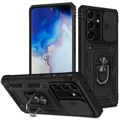 Sliding Camera Cover Design TPU + PC Protective Case with 360 Degree Rotating Holder & Card Slot, For Samsung Galaxy A12, For Samsung Galaxy A32 5G, For Samsung Galaxy A52, For Samsung Galaxy S20 FE, For Samsung Galaxy S21 5G, For Samsung Galaxy S21+ 5...