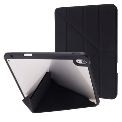 Deformation Transparent Acrylic Horizontal Flip PU Leather Case with Multi-folding Holder & Sleep / Wake-up Function & Pen Slot, For iPad Pro 11.0 2021 / 2020 / 2018, For iPad Air 2022 / 2020 10.9, For iPad 9.7 2017 / 2018 / Pro 9.7                    ...