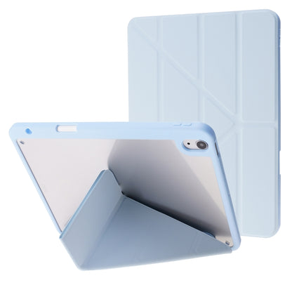 Deformation Transparent Acrylic Horizontal Flip PU Leather Case with Multi-folding Holder & Sleep / Wake-up Function & Pen Slot, For iPad Pro 11.0 2021 / 2020 / 2018, For iPad Air 2022 / 2020 10.9, For iPad 9.7 2017 / 2018 / Pro 9.7                    ...