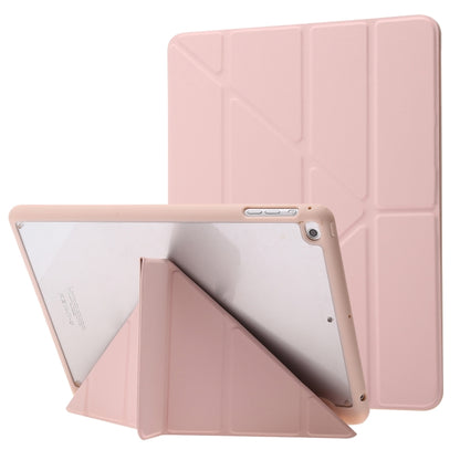 Deformation Transparent Acrylic Horizontal Flip PU Leather Case with Multi-folding Holder & Sleep / Wake-up Function & Pen Slot, For iPad Pro 11.0 2021 / 2020 / 2018, For iPad Air 2022 / 2020 10.9, For iPad 9.7 2017 / 2018 / Pro 9.7                    ...