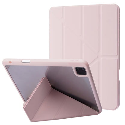 Deformation Transparent Acrylic Horizontal Flip PU Leather Case with Multi-folding Holder & Sleep / Wake-up Function & Pen Slot, For iPad Pro 11.0 2021 / 2020 / 2018, For iPad Air 2022 / 2020 10.9, For iPad 9.7 2017 / 2018 / Pro 9.7                    ...