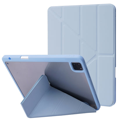 Deformation Transparent Acrylic Horizontal Flip PU Leather Case with Multi-folding Holder & Sleep / Wake-up Function & Pen Slot, For iPad Pro 11.0 2021 / 2020 / 2018, For iPad Air 2022 / 2020 10.9, For iPad 9.7 2017 / 2018 / Pro 9.7                    ...