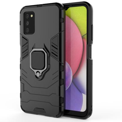 PC + TPU Shockproof Protective Case with Magnetic Ring Holder, For Samsung Galaxy A03s Indian Version