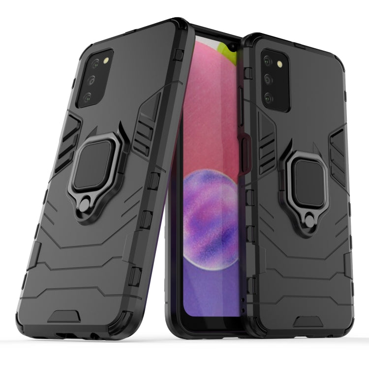 PC + TPU Shockproof Protective Case with Magnetic Ring Holder, For Samsung Galaxy A03s Indian Version