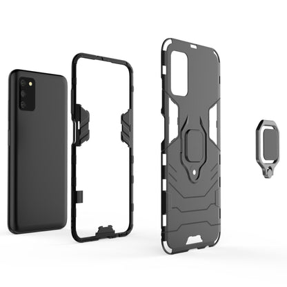 PC + TPU Shockproof Protective Case with Magnetic Ring Holder, For Samsung Galaxy A03s Indian Version