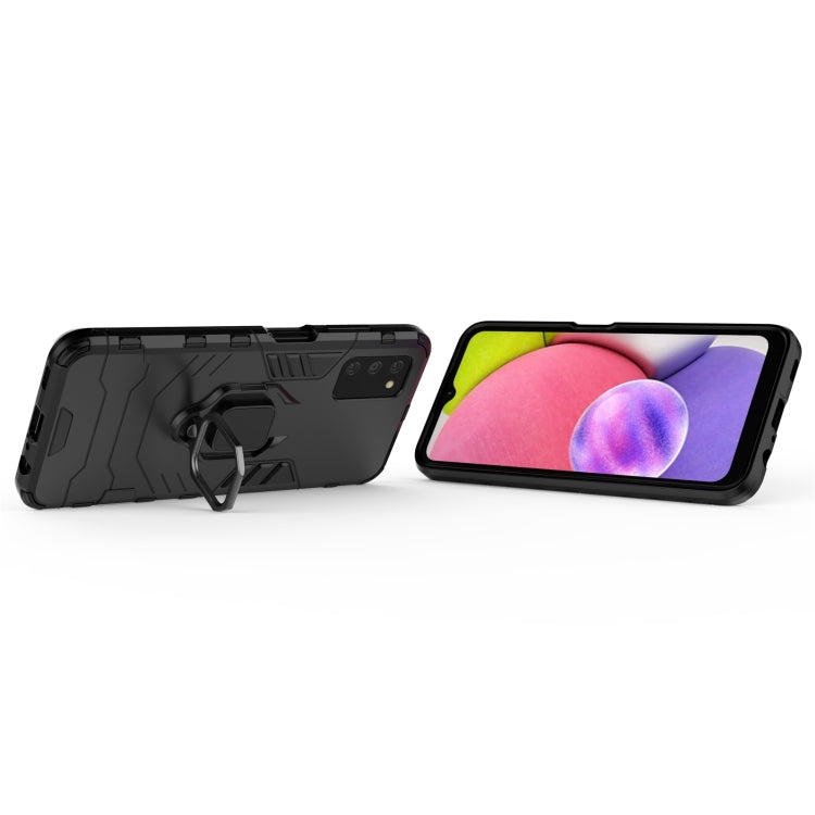 PC + TPU Shockproof Protective Case with Magnetic Ring Holder, For Samsung Galaxy A03s Indian Version