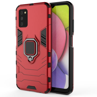 PC + TPU Shockproof Protective Case with Magnetic Ring Holder, For Samsung Galaxy A03s Indian Version