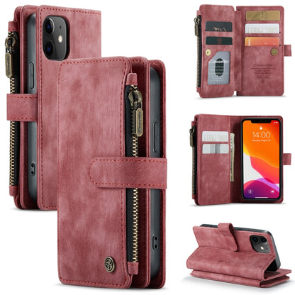 CaseMe-C30 PU + TPU Multifunctional Horizontal Flip Leather Case with Holder & Card Slot & Wallet & Zipper Pocket, For iPhone 8 Plus & 7 Plus & 6 Plus, For iPhone SE 2022 / SE 2020 / 8 / 7 / 6, For iPhone 11, For iPhone 11 Pro, For iPhone 11 Pro Max   ...