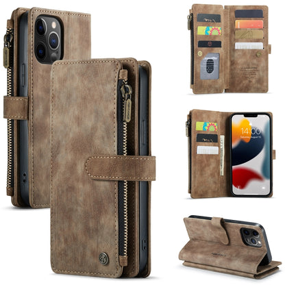 CaseMe-C30 PU + TPU Multifunctional Horizontal Flip Leather Case with Holder & Card Slot & Wallet & Zipper Pocket, For iPhone 8 Plus & 7 Plus & 6 Plus, For iPhone SE 2022 / SE 2020 / 8 / 7 / 6, For iPhone 11, For iPhone 11 Pro, For iPhone 11 Pro Max   ...