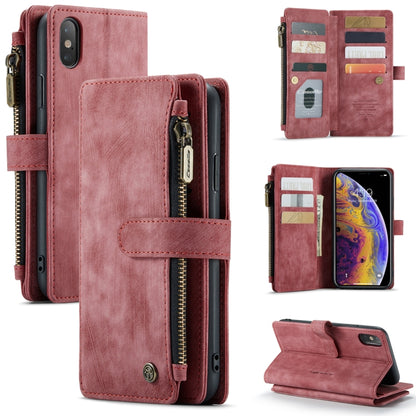CaseMe-C30 PU + TPU Multifunctional Horizontal Flip Leather Case with Holder & Card Slot & Wallet & Zipper Pocket, For iPhone 8 Plus & 7 Plus & 6 Plus, For iPhone SE 2022 / SE 2020 / 8 / 7 / 6, For iPhone 11, For iPhone 11 Pro, For iPhone 11 Pro Max   ...