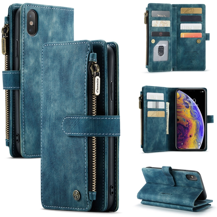 CaseMe-C30 PU + TPU Multifunctional Horizontal Flip Leather Case with Holder & Card Slot & Wallet & Zipper Pocket, For iPhone 8 Plus & 7 Plus & 6 Plus, For iPhone SE 2022 / SE 2020 / 8 / 7 / 6, For iPhone 11, For iPhone 11 Pro, For iPhone 11 Pro Max   ...