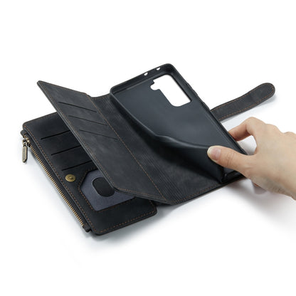CaseMe-C30 PU + TPU Multifunctional Horizontal Flip Leather Case with Holder & Card Slot & Wallet & Zipper Pocket, For Samsung Galaxy S21+ 5G, For Samsung Galaxy S21 Ultra 5G, For Samsung Galaxy S21 FE