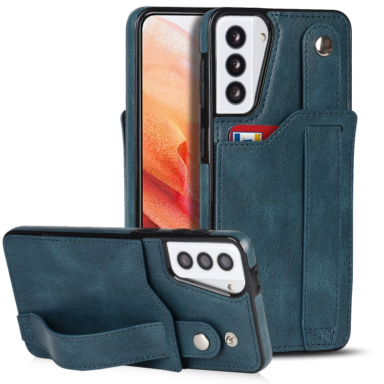 Crazy Horse Texture Shockproof TPU + PU Leather Case with Card Slot & Wrist Strap Holder, For Samsung Galaxy S21 5G, For Samsung Galaxy S21+ 5G, For Samsung Galaxy S21 Ultra 5G, For Samsung Galaxy S21 FE, For Samsung Galaxy S20, For Samsung Galaxy S20+