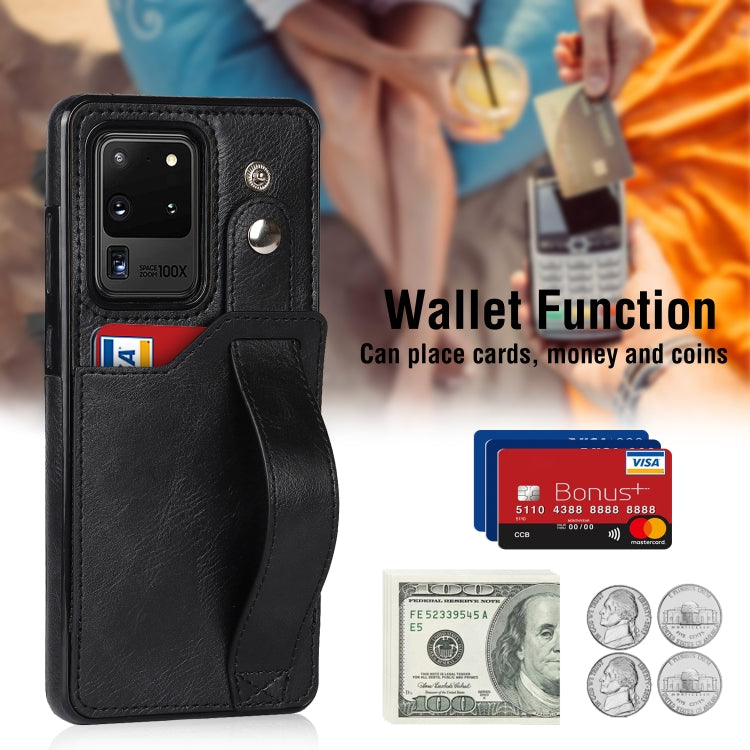Crazy Horse Texture Shockproof TPU + PU Leather Case with Card Slot & Wrist Strap Holder, For Samsung Galaxy S20 Ultra, For Samsung Galaxy Note20, For Samsung Galaxy Note20 Ultra, For Samsung Galaxy A82 5G, For Samsung Galaxy A72 5G / 4G               ...