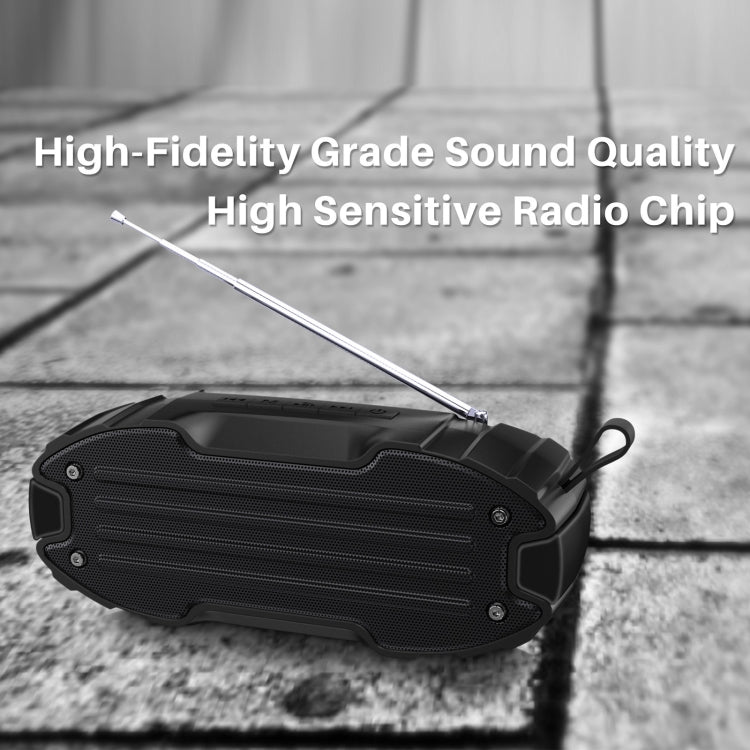 New Rixing NR-907FM TWS Outdoor Bluetooth Speaker Support Hands-free Call / FM with Handle & Antenna, NR-907FM (Orange), NR-907FM (Black), NR-907FM (Red), NR-907FM (Yellow), NR-906 (Blue)