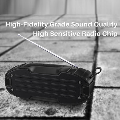 New Rixing NR-907FM TWS Outdoor Bluetooth Speaker Support Hands-free Call / FM with Handle & Antenna, NR-907FM (Orange), NR-907FM (Black), NR-907FM (Red), NR-907FM (Yellow), NR-906 (Blue)