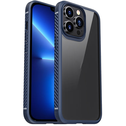MG Series Carbon Fiber TPU + Clear PC Four-corner Airbag Shockproof Case, For iPhone 13 mini, For iPhone 13, For iPhone 13 Pro, For iPhone 13 Pro Max