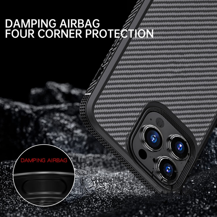iPAKY MG Series Carbon Fiber TPU + PC Shockproof Case, For iPhone 13 mini, For iPhone 13, For iPhone 13 Pro, For iPhone 13 Pro Max