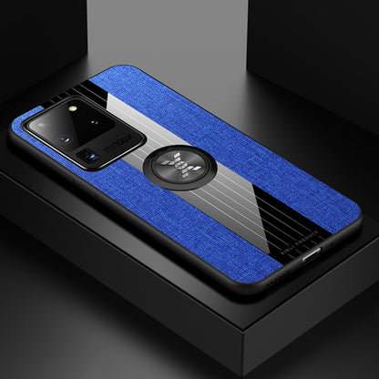XINLI Stitching Cloth Textue Shockproof TPU Protective Case with Ring Holder, For Samsung Galaxy S20, For Samsung Galaxy S20 FE, For Samsung Galaxy S20+, For Samsung Galaxy S20 Ultra, For Samsung Galaxy S21 5G, For Samsung Galaxy S21 Ultra 5G          ...