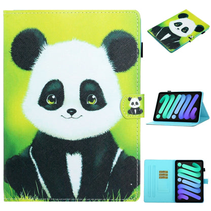 Coloured Drawing Horizontal Flip Leather Case with Holder & Card Slot & Sleep / Wake-up Function, For iPad mini 2024 / mini 6