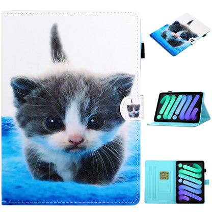 Coloured Drawing Horizontal Flip Leather Case with Holder & Card Slot & Sleep / Wake-up Function, For iPad mini 2024 / mini 6