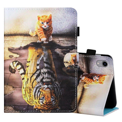 Coloured Drawing Stitching Horizontal Flip Leather Case with Holder & Card Slot & Sleep / Wake-up Function, For iPad mini 2024 / mini 6, For iPad mini 6
