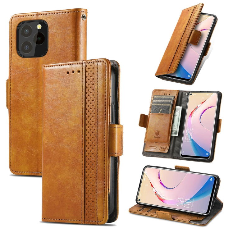 CaseNeo Business Splicing Dual Magnetic Buckle Horizontal Flip PU Leather Case with Holder & Card Slots & Wallet, For Blackview A100, For Infinix Note 10 Pro, For Oukitel C21 Pro, For OPPO Realme GT Master, For vivo V21, For ZTE Axon 30 5G             ...