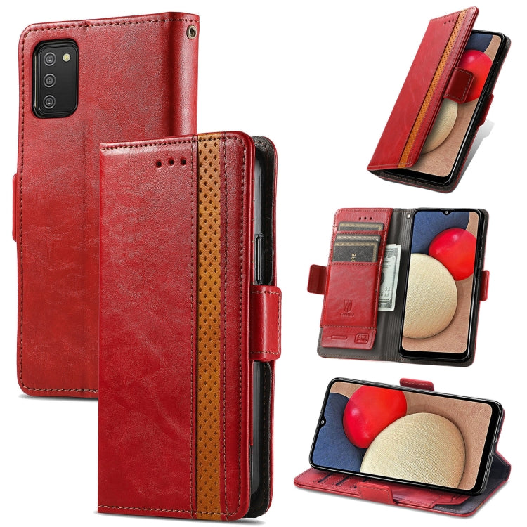 CaseNeo Business Splicing Dual Magnetic Buckle Horizontal Flip PU Leather Case with Holder & Card Slots & Wallet, For Samsung Galaxy A03s, For Samsung Galaxy A20, For Samsung Galaxy A30