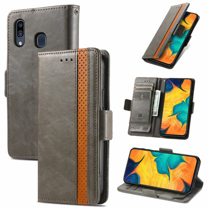 CaseNeo Business Splicing Dual Magnetic Buckle Horizontal Flip PU Leather Case with Holder & Card Slots & Wallet, For Samsung Galaxy A03s, For Samsung Galaxy A20, For Samsung Galaxy A30