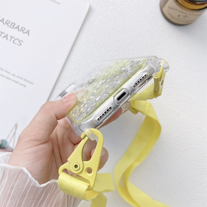 Gradient Glitter Powder Epoxy TPU Thickened Acrylic Shockproof Case with Wide Neck Lanyard, For iPhone 13 mini, For iPhone 13, For iPhone 13 Pro, For iPhone 13 Pro Max, For iPhone 12 mini, For iPhone 12 / 12 Pro, For iPhone 12 Pro Max, For iPhone 11   ...