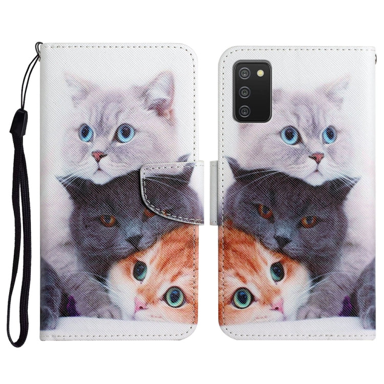 Painted Pattern Horizontal Flip Leather Case with Holder & Card Slot & Wallet, For Samsung Galaxy A02s US Edition, For Samsung Galaxy A02s EU Edition