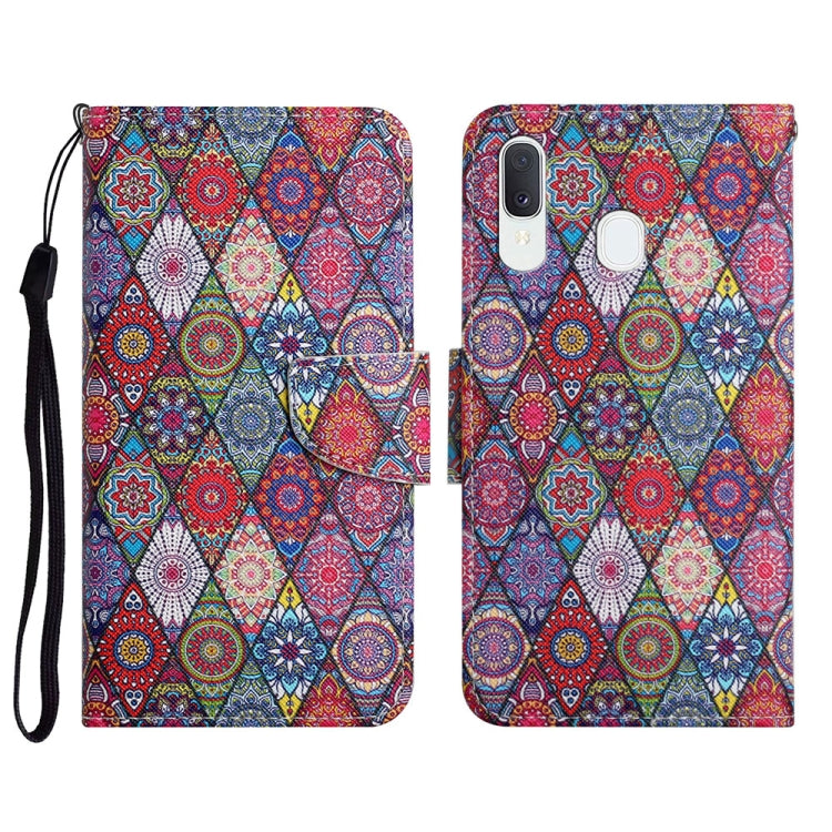 Painted Pattern Horizontal Flip Leather Case with Holder & Card Slot & Wallet, For Samsung Galaxy A12, For Samsung Galaxy A20 / A30