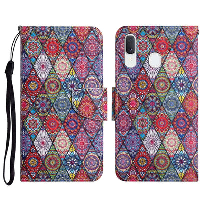 Painted Pattern Horizontal Flip Leather Case with Holder & Card Slot & Wallet, For Samsung Galaxy A12, For Samsung Galaxy A20 / A30
