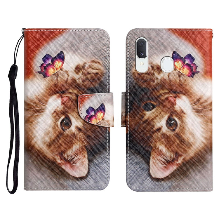 Painted Pattern Horizontal Flip Leather Case with Holder & Card Slot & Wallet, For Samsung Galaxy A20e, For Samsung Galaxy A20s