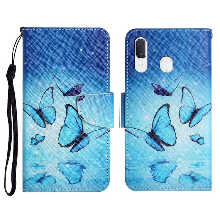 Painted Pattern Horizontal Flip Leather Case with Holder & Card Slot & Wallet, For Samsung Galaxy A20e, For Samsung Galaxy A20s