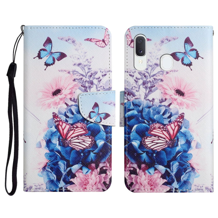 Painted Pattern Horizontal Flip Leather Case with Holder & Card Slot & Wallet, For Samsung Galaxy A20e, For Samsung Galaxy A20s