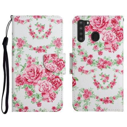 Painted Pattern Horizontal Flip Leather Case with Holder & Card Slot & Wallet, For Samsung Galaxy A21, For Samsung Galaxy A21s