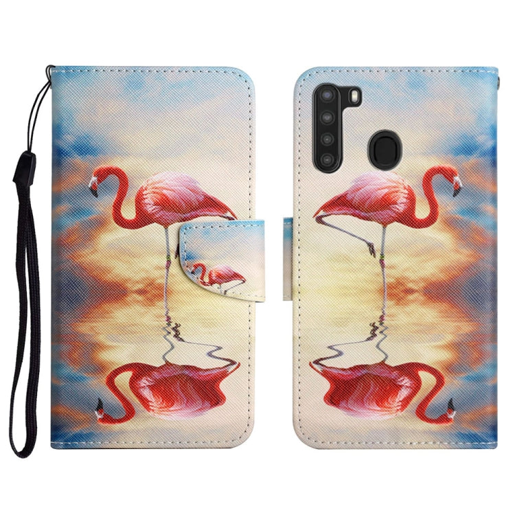 Painted Pattern Horizontal Flip Leather Case with Holder & Card Slot & Wallet, For Samsung Galaxy A21, For Samsung Galaxy A21s