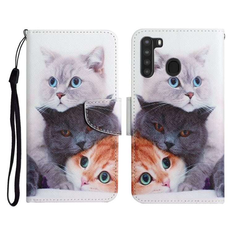 Painted Pattern Horizontal Flip Leather Case with Holder & Card Slot & Wallet, For Samsung Galaxy A21, For Samsung Galaxy A21s