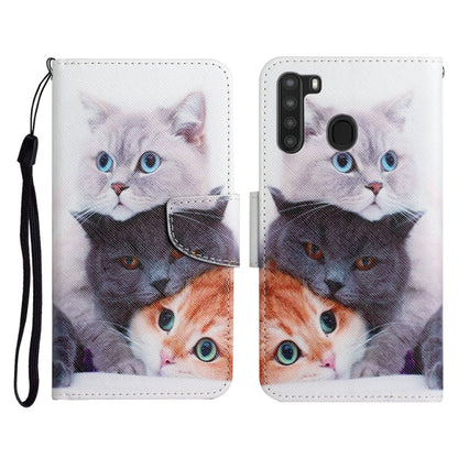 Painted Pattern Horizontal Flip Leather Case with Holder & Card Slot & Wallet, For Samsung Galaxy A21, For Samsung Galaxy A21s
