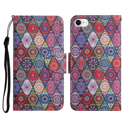 Painted Pattern Horizontal Flip Leather Case with Holder & Card Slot & Wallet, For iPhone X / XS, For iPhone SE 2022 / SE 2020 / 8 / 7, For iPhone 8 Plus & 7 Plus